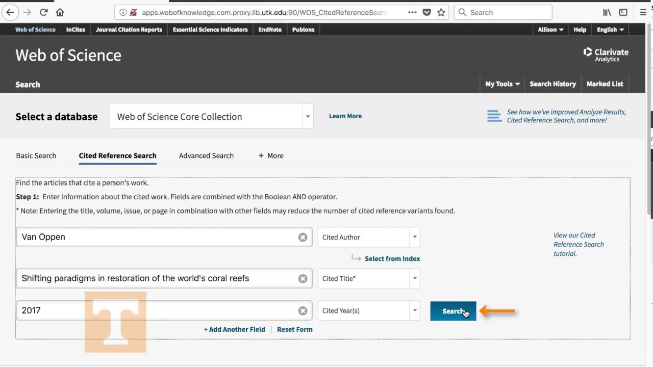 7 - Web of Science: Cited Reference Search