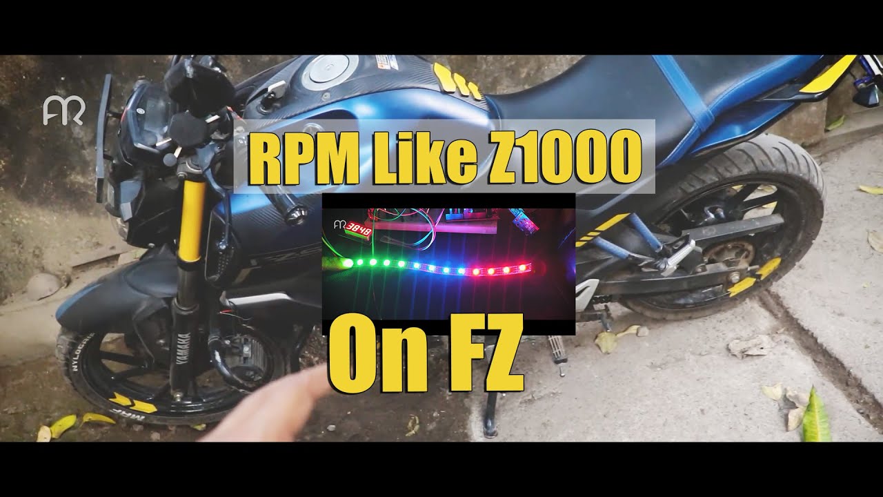 FZsV3 RPM LED light PROJECT | like Z1000 Kawasaki | Ft. Vlog4anything