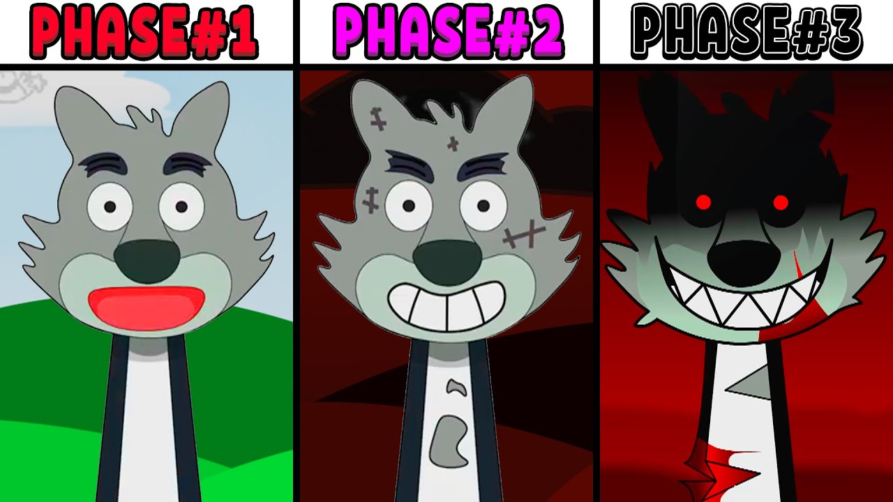 All Phases in New Incredibox Sprunki Oc of The Bad Wolf: From Phase 1 to Phase 3