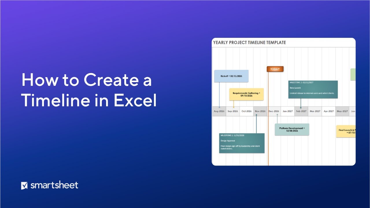How to Create a Timeline in Excel