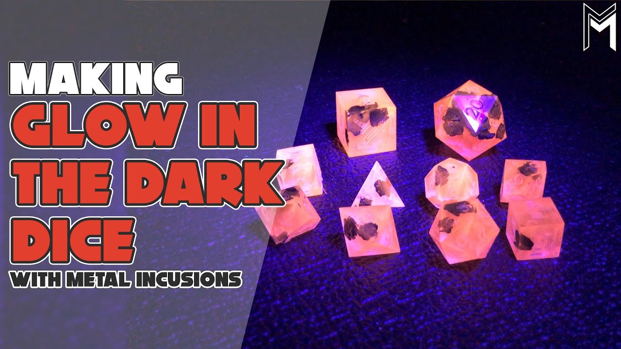 Making Glow In The Dark Dice with Metal Flakes Inside!
