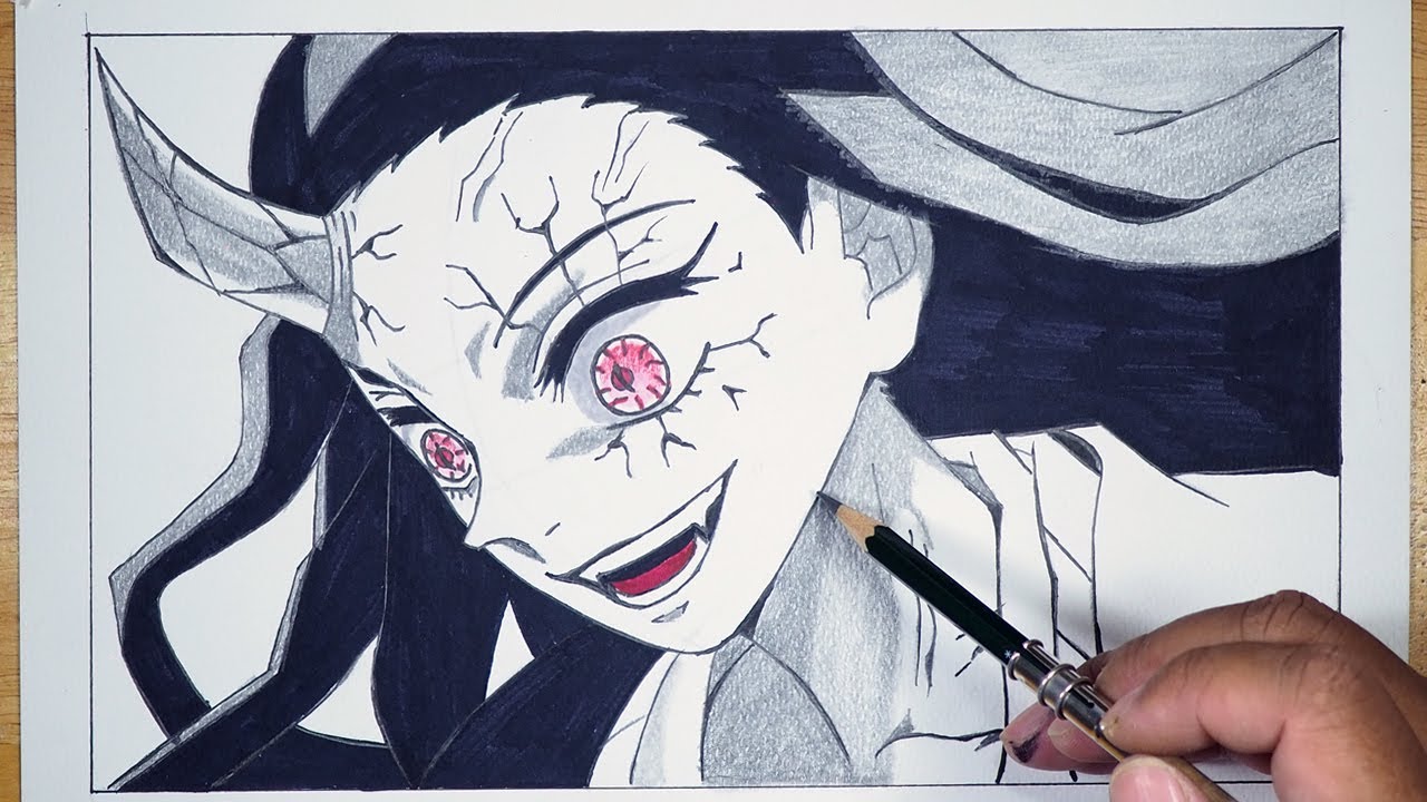 Anime Drawing | How to Draw Nezuko Kamado Demon Form Easy | Demon Slayer Season 2