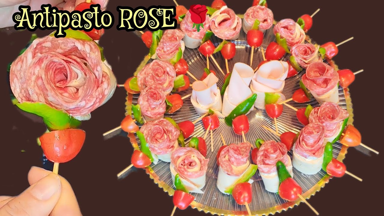Antipasto ROSE di SALAME veloci e buonissimi 👌Trandafiri din salam 🌹