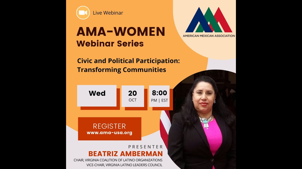 AMA-Women Webinar Series (2): Civic and Political Participation: Transforming Communities