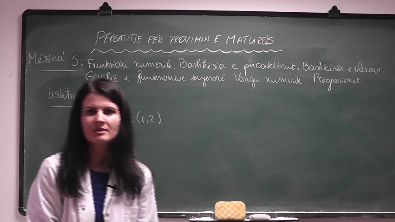 Përgatitje për Provimin e Maturës - Funksioni Numerik. Bashkësia e Përcaktimit, Mësimi 5, Ushtrimi 1