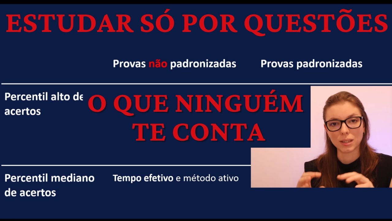 O que ninguém te conta sobre estudar SÓ POR QUESTÕES