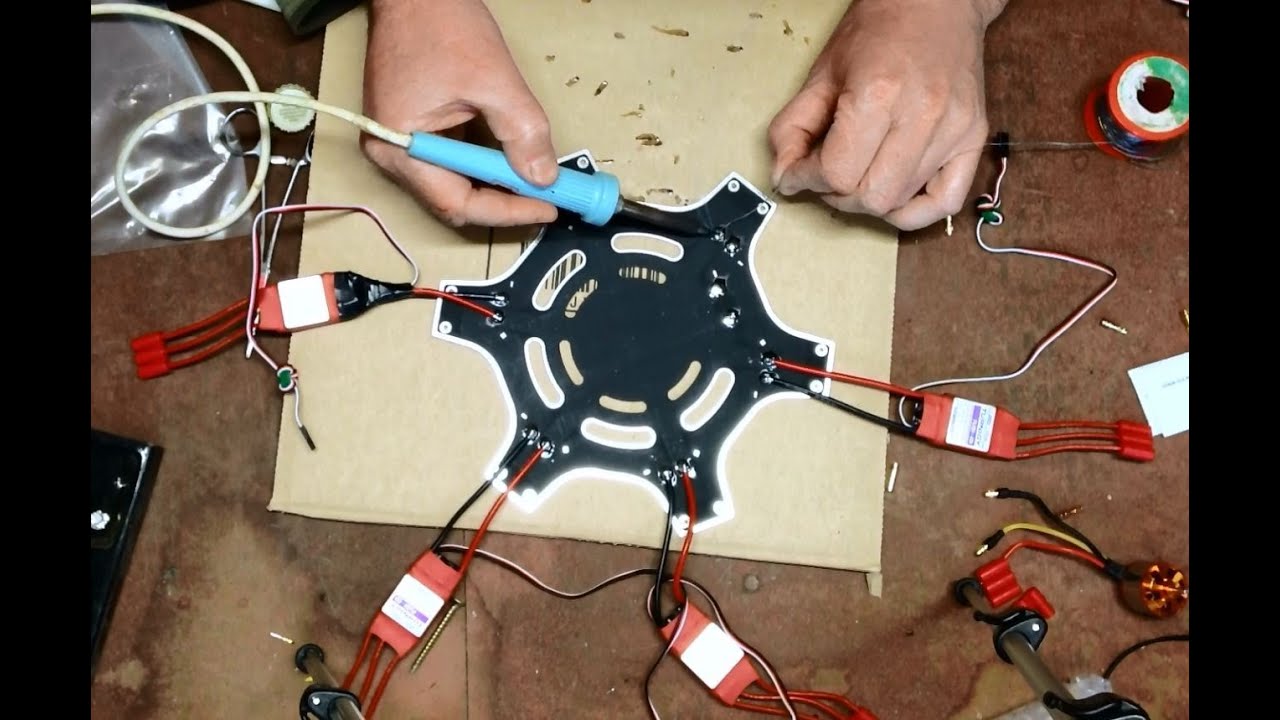 H550 HobbyKing Hexacopter DJI F550 KK2 New Build Part 2 (The Frame Build)