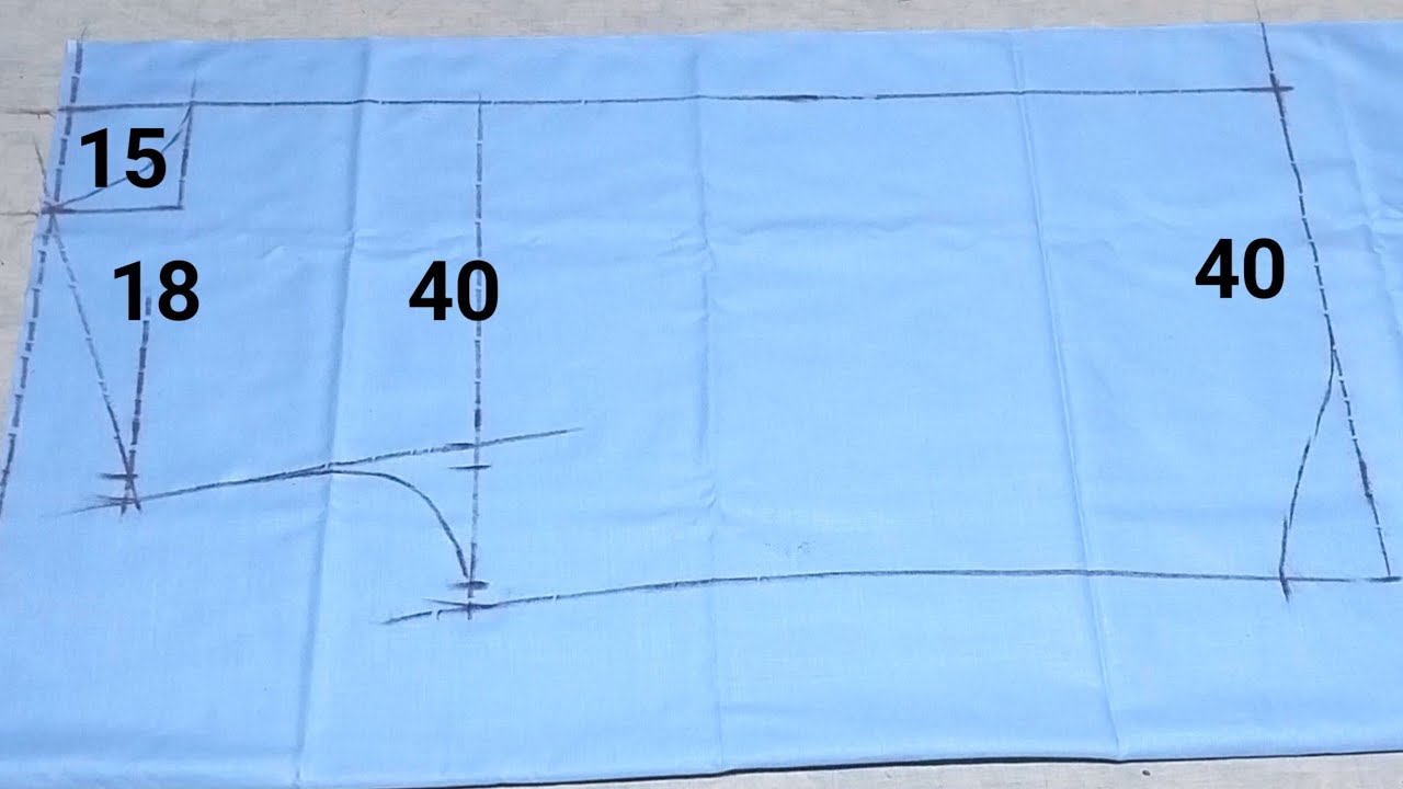 40 chest size shirt cutting easy way/how to cut gents shirt/men's shirt cutting in hindi