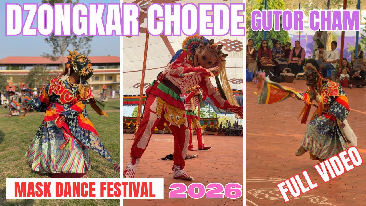 Full Gutor Cham at Dzongkar Choede Monastery | Powerful Sacred Mask Dances Before Losar.