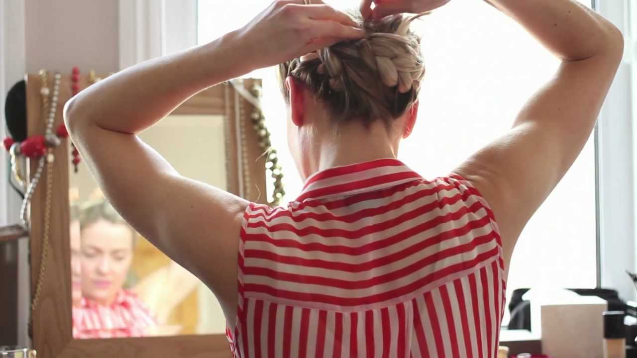 Cherry's hair-plaity-in-a-bun-thing