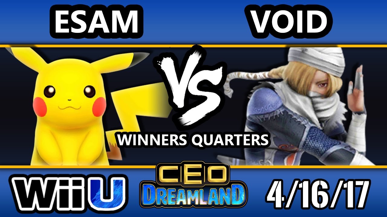 CEO Dreamland 2017 Smash 4 - PG | ESAM (Pikachu) Vs. CLG | VoiD (Sheik) SSB4 Winners Quarters