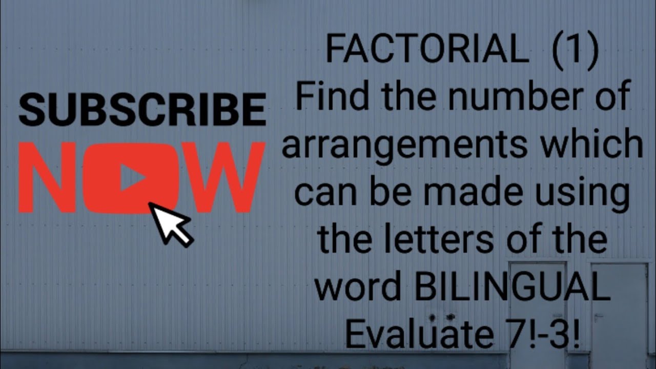 How to solve problem on FACTORIAL 
