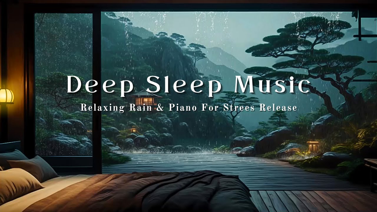 🌙 Midnight Rain & Piano 🌧️ Healing Rain, Stress Relief & Peaceful Serenity Dreams