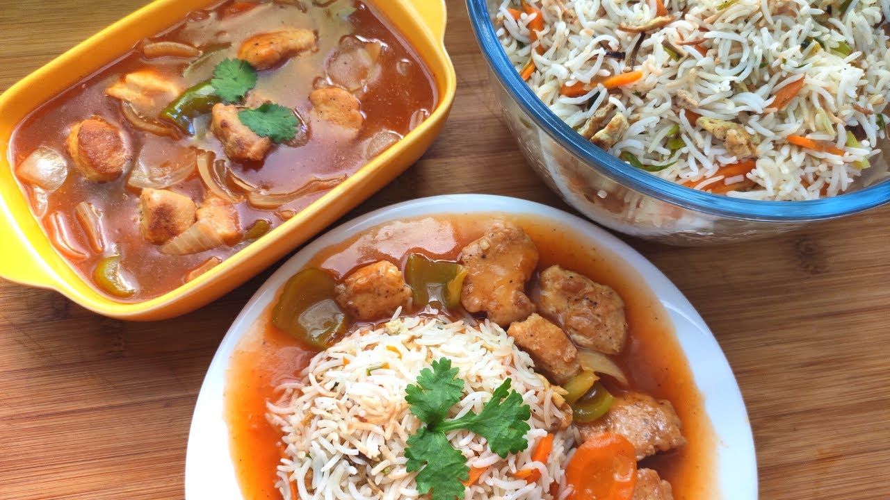 Chicken Manchurian and Egg Fried Rice| Manchurian and Fried Rice Recipe