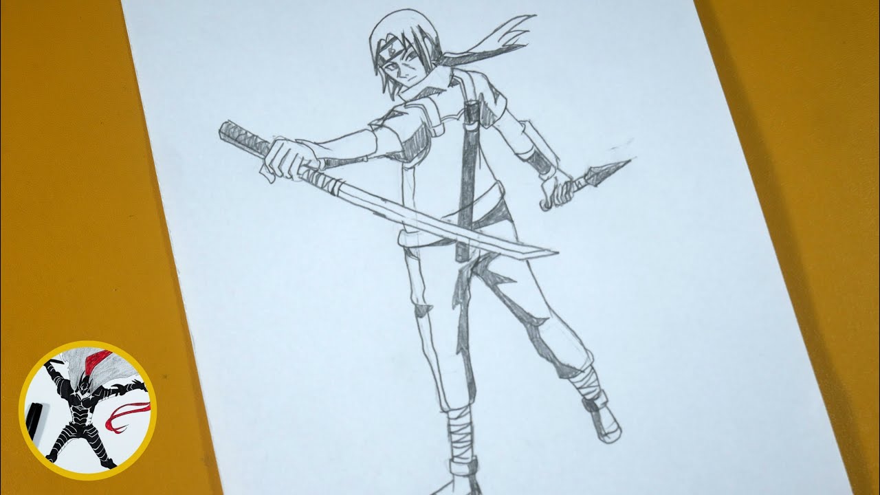 How to Draw Itachi Uchiha Step by Step – Itachi ANBU Drawing Tutorial | Easy for Beginners