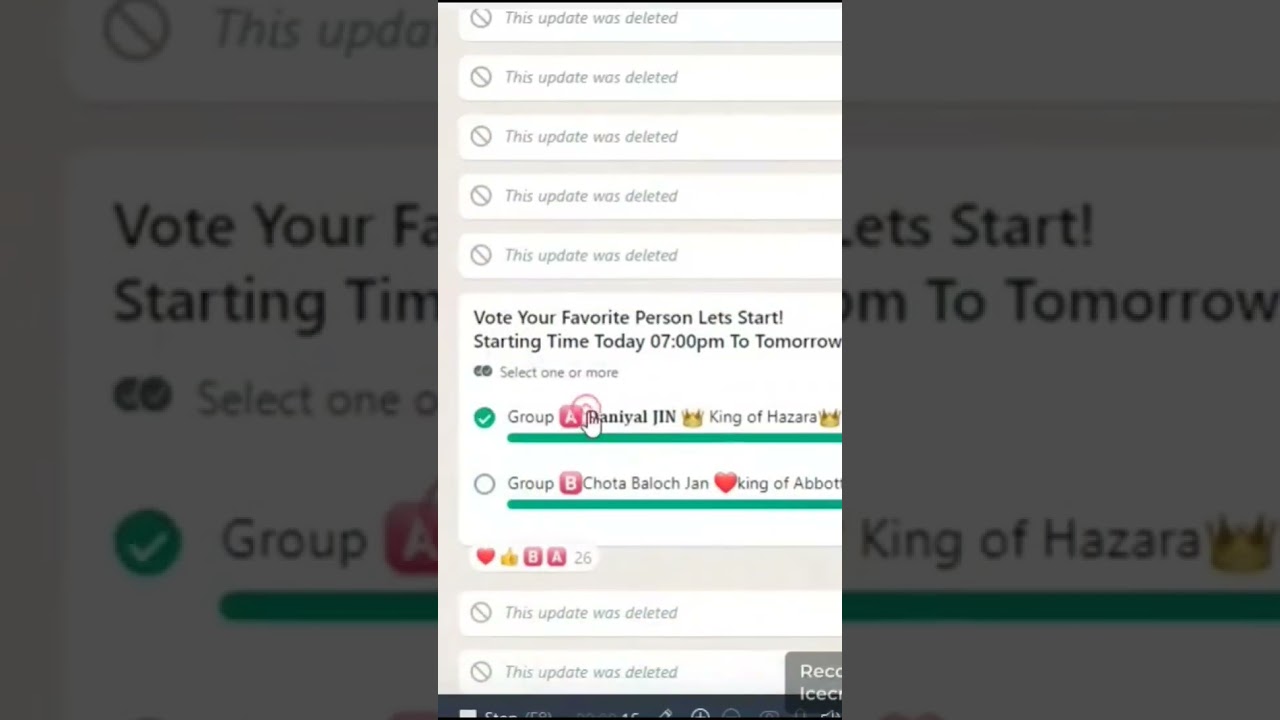 Whatsapp Election Votes // WhatsApp pay election vote round kesy lagye // Whatsapp fake poll votes