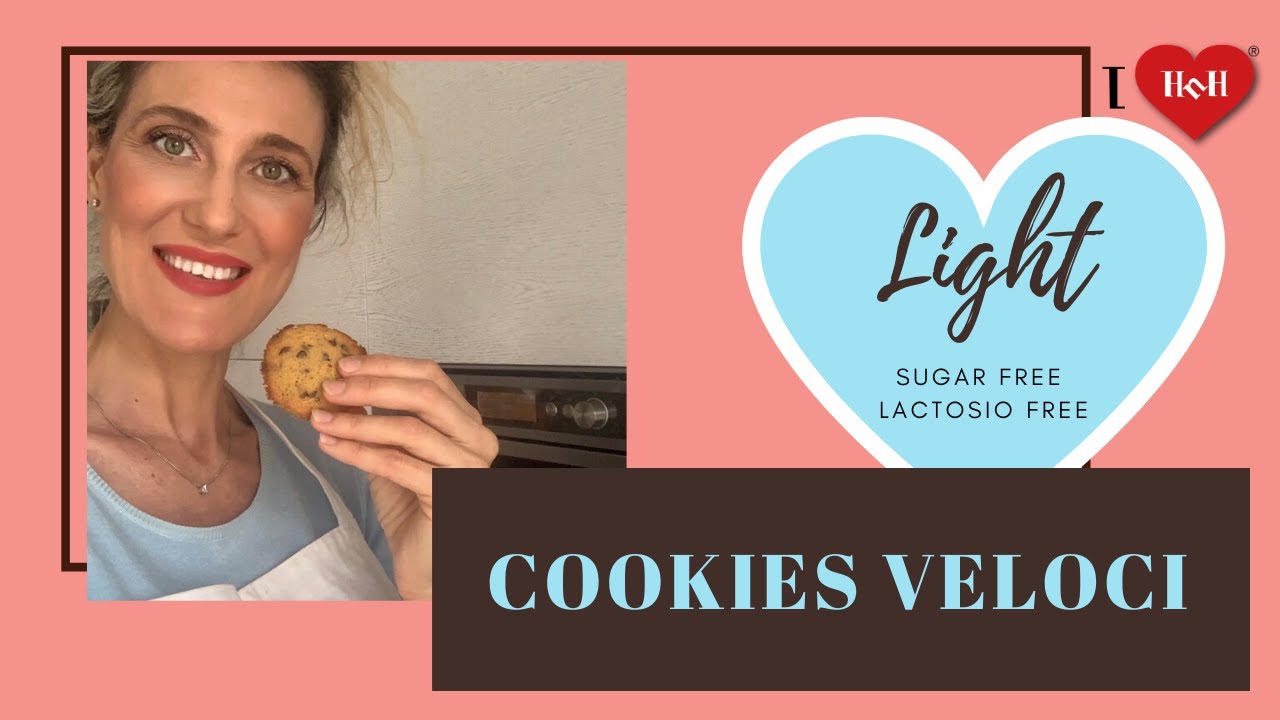 COOKIES CON GOCCE DI CIOCCOLATO SENZA ZUCCHERO-SENZA LATTOSIO-LIGHT by Stefania Erba