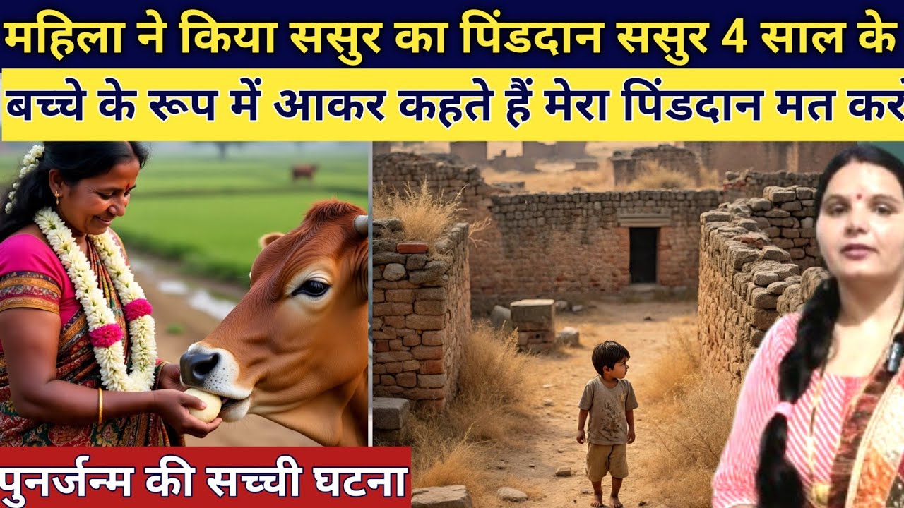 महिला ने किया ससुर का पिंडदान ससुर 4 साल का बच्चा बनकर कहता है मैं तो जीवित हूं पुनर्जन्म कीसच्ची घट