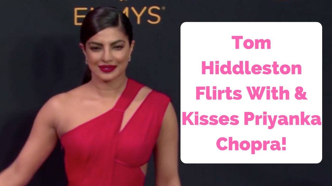 Tom Hiddleston Flirts With & Kisses Priyanka Chopra at Emmy's!