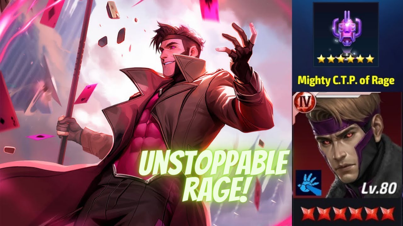 T4 GAMBIT REVIEW BUT THIS TIME HE'S MAD (MIGHTY RAGE CTP) - Marvel Future Fight