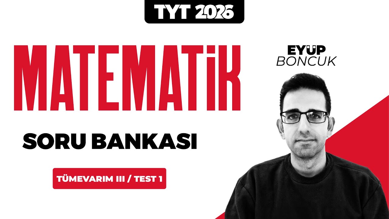 TYT 3D Matematik Soru Bankası Tümevarım 03 Test 01 Soru Çözümleri | Eyüp Boncuk