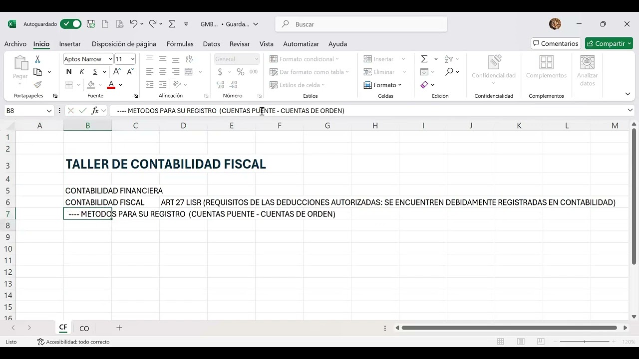 Taller CONTABILIDAD FISCAL 2025