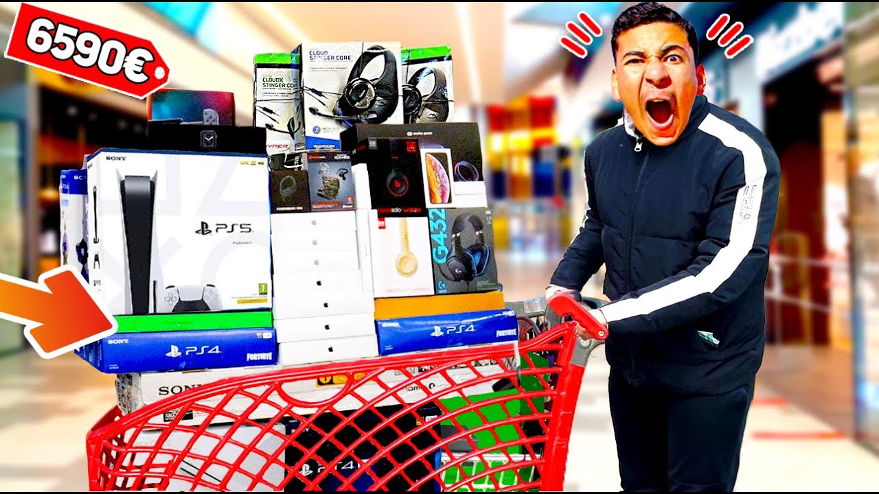J’ACHÈTE CE QUE MON PETIT-FRÈRE METS DANS LE CADDIE ILLIMITÉ DANS UN MAGASIN 2 ! 😈