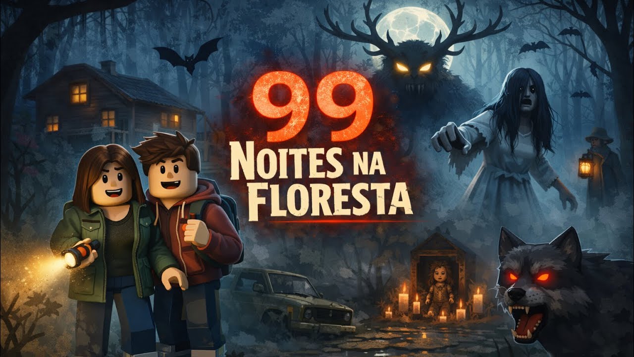 🌲99 NOITES NA FLORESTA | Roblox  Medo do começo ao fim