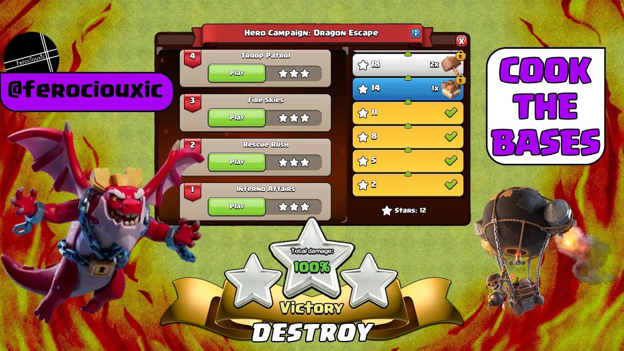 COOK THE DRAGON DUKE CHALLENGE EVENTS | pt 1 | #clashofclans 