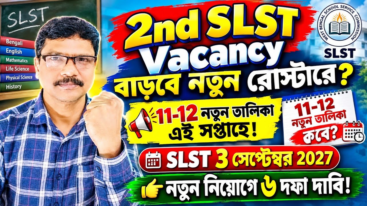 SLST 2 New 100 Point Rooster Vacancy Update and SLST 3 Notification Date। 