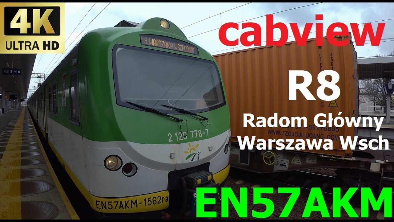 [CabView 4K] EN57AKM R8 RADOM GŁÓWNY - WARSZAWA WSCHODNIA