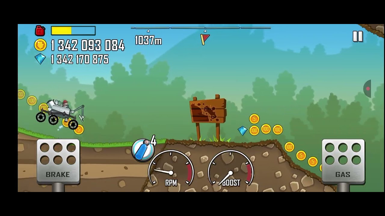 Играю Hill climb racing