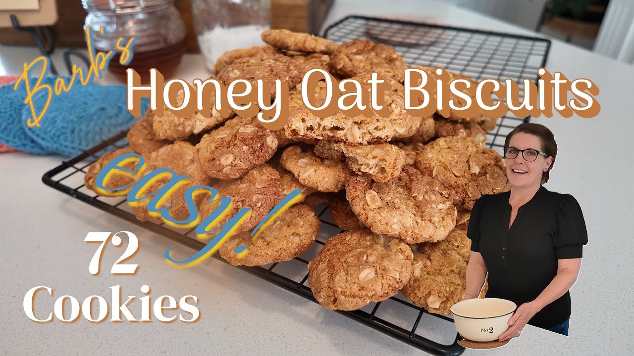 MAKE CRUNCHY CHEWY HONEY OAT BISCUITS! 🩷 BEGINNER RECIPE!