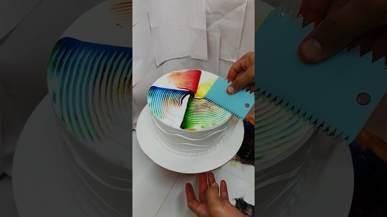 colour mix cake multi design #short #feed #trending #ytshorts #viral #shorts #youtube