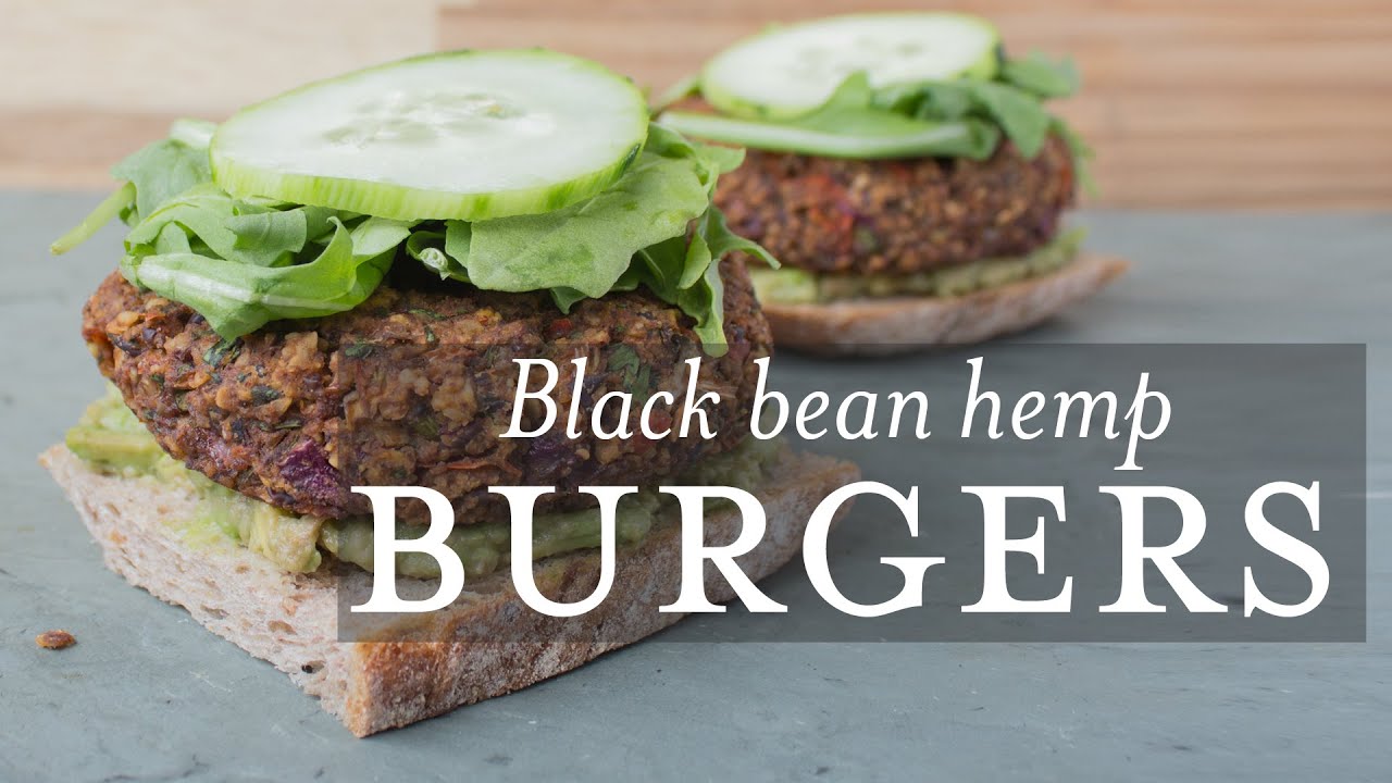 Black Bean Hemp Burgers