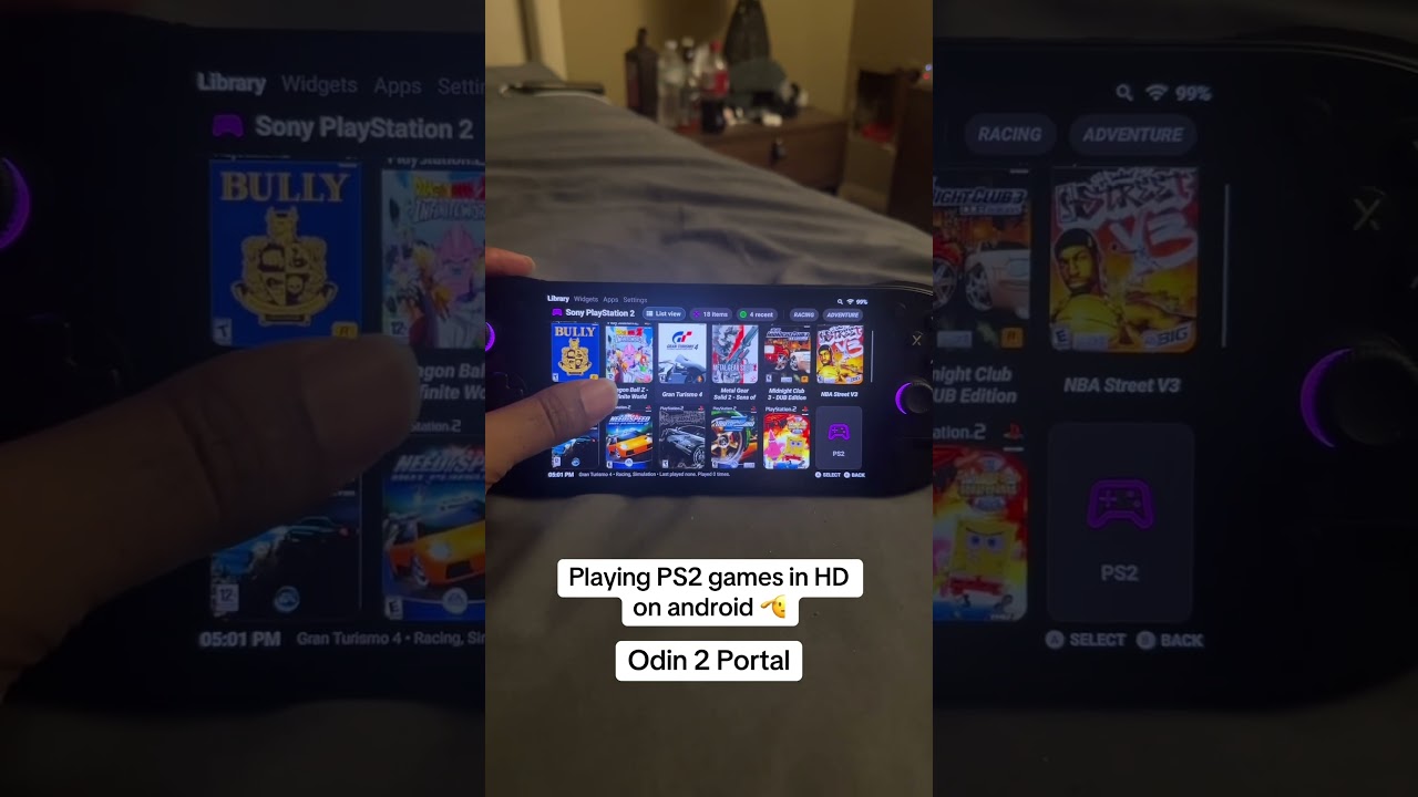 Android running ps2 games in HD#odin #homebrew #emulation  #gaming #playstation #sony