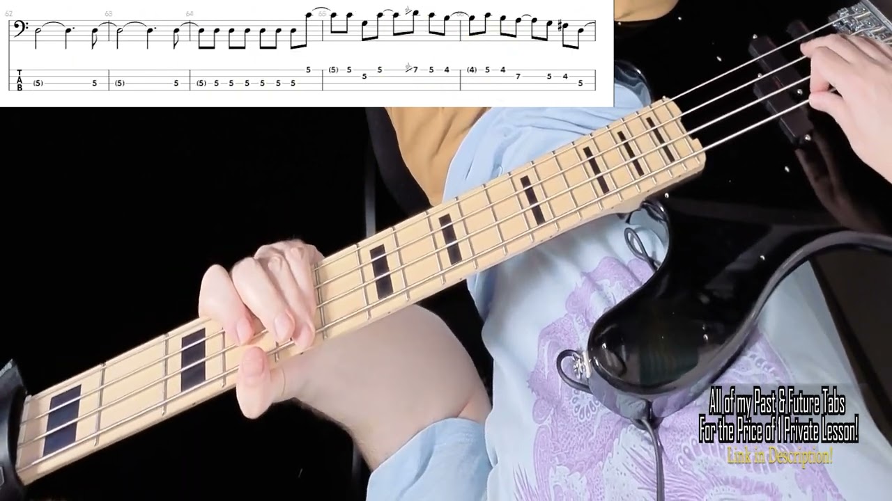 Rush-New World Man-Bass Cover With Animated Tabs