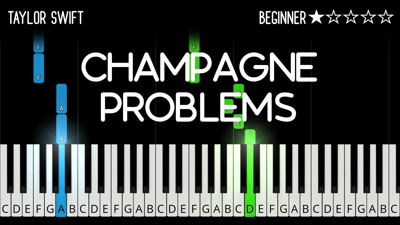 Taylor Swift - Champagne Problems - EASY Piano Tutorial