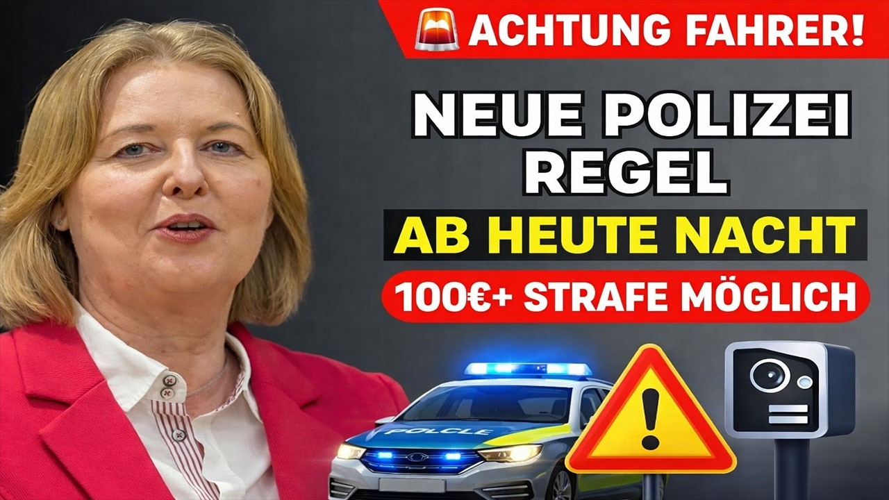 🚨 Deutschland Fahrer Warnung – Neue Polizei-Regel Ab Heute Nacht – 100€+ Strafe Möglich