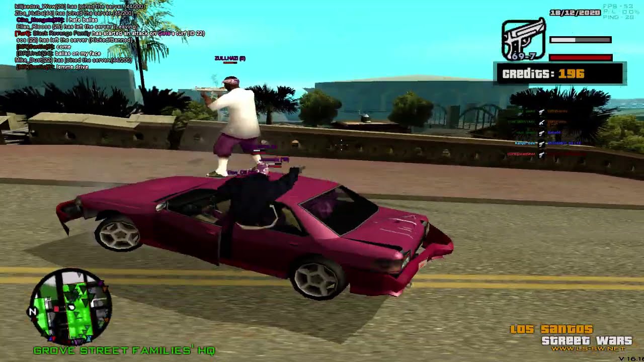 Playing as Ballas - Gang Wars ONLINE // GTA San Andreas