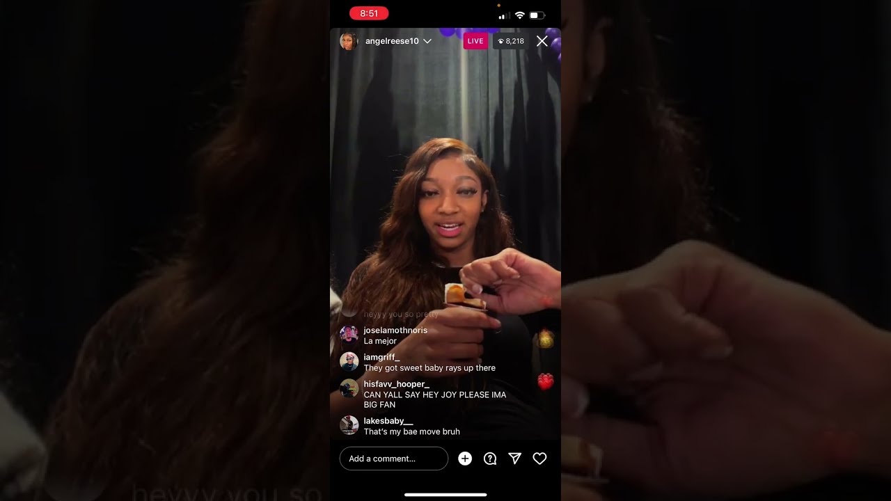 Angel Reese @angelreese10  on IG Live-upcoming bday plans, potential podcast, ATL visit, & more.