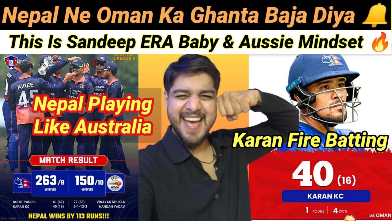 Post Match: Nepal Vs Oman, Sandeep, Karan Kc, Paudel & Nandan Yadav Brilliant 🔥