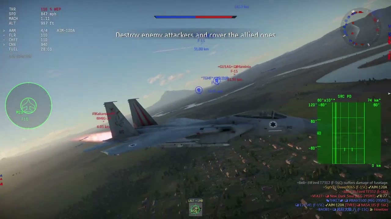 No TWS? Not problem. F-15c baz aim-120 gameplay. 5kills. #warthundergameplay #f-15c #warthunder