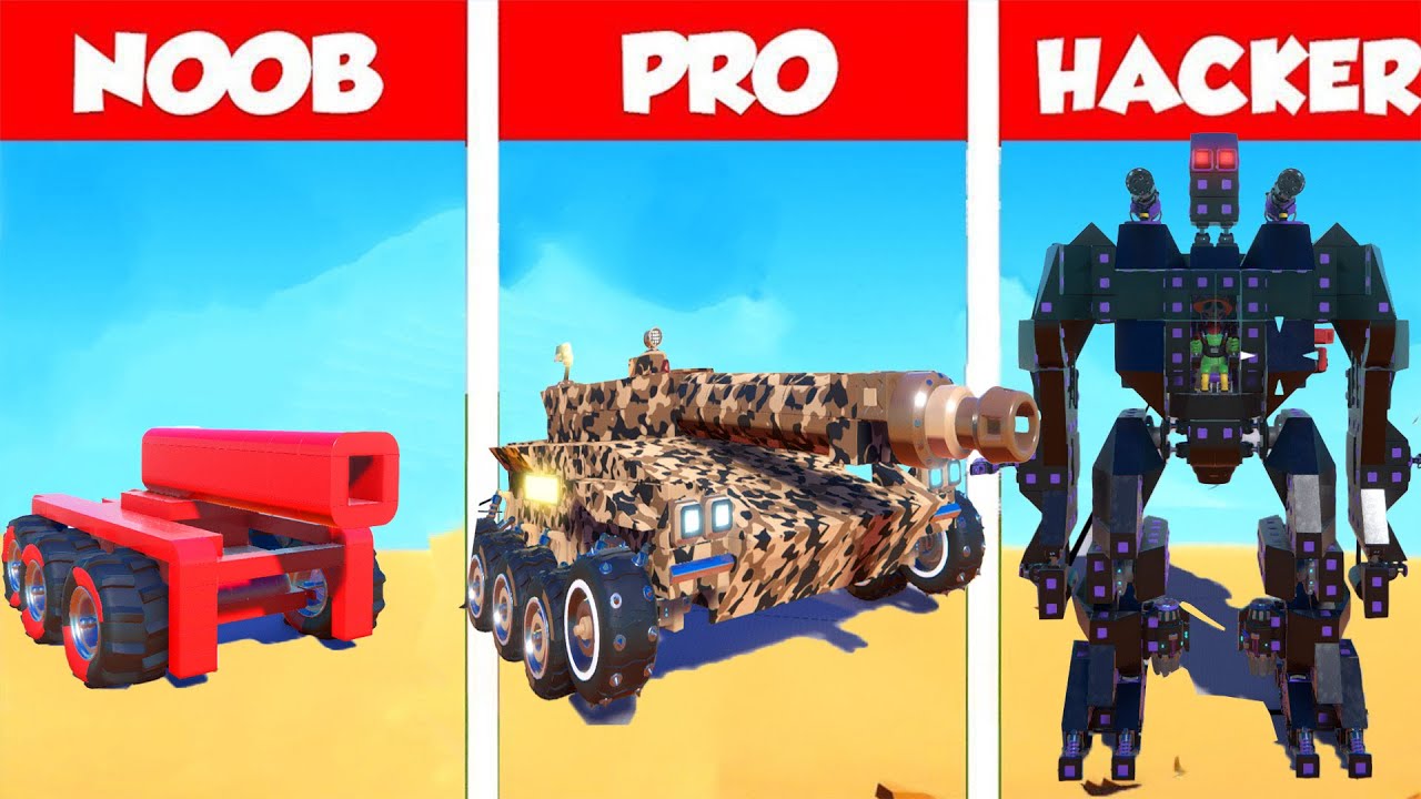 NOOB VS PRO VS HACKER PANZER bauen in Trailmakers!