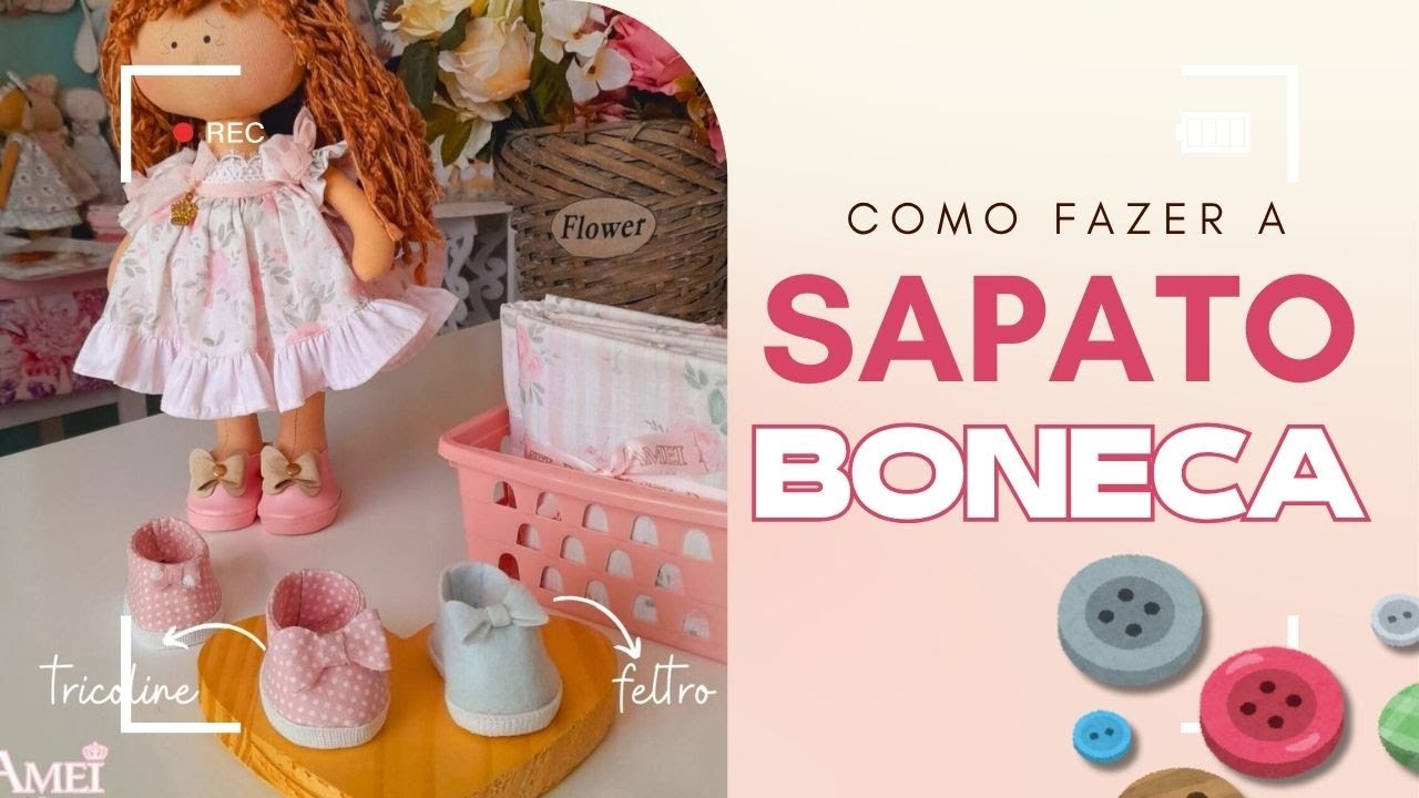 Aula Sapato de feltro e tricoline - Fica perfeito!