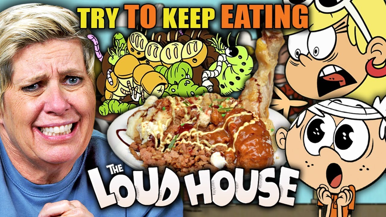 The Loud House - Try to Keep Eating Challenge! (Cabbage Casserole, Sock Cheese, Maple Syrup Sushi)
