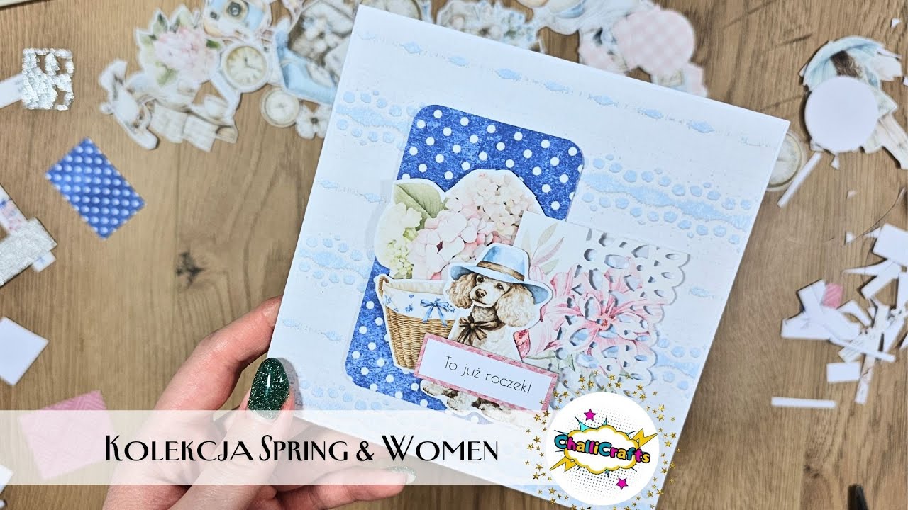 Szybka inspiracja na kartkę na roczek | Scrapbooking | 