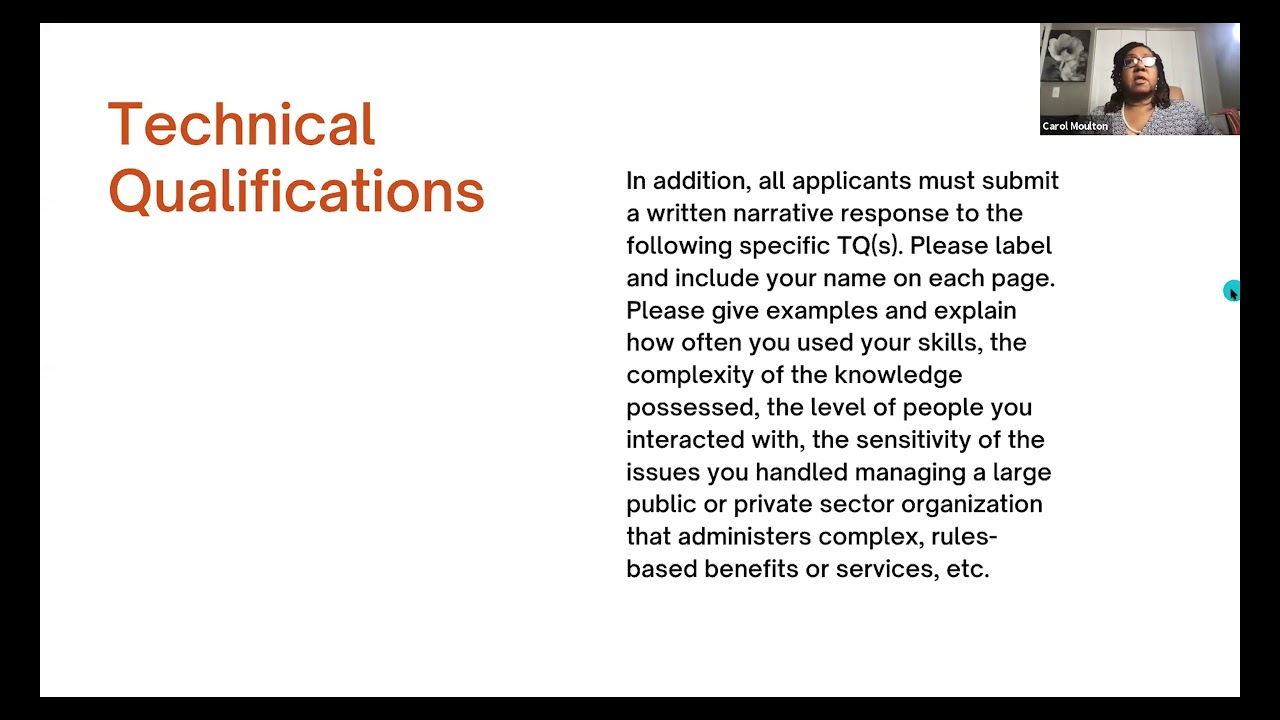 How to Answer the Technical Qualifications Question for a Senior Executive Service Position.