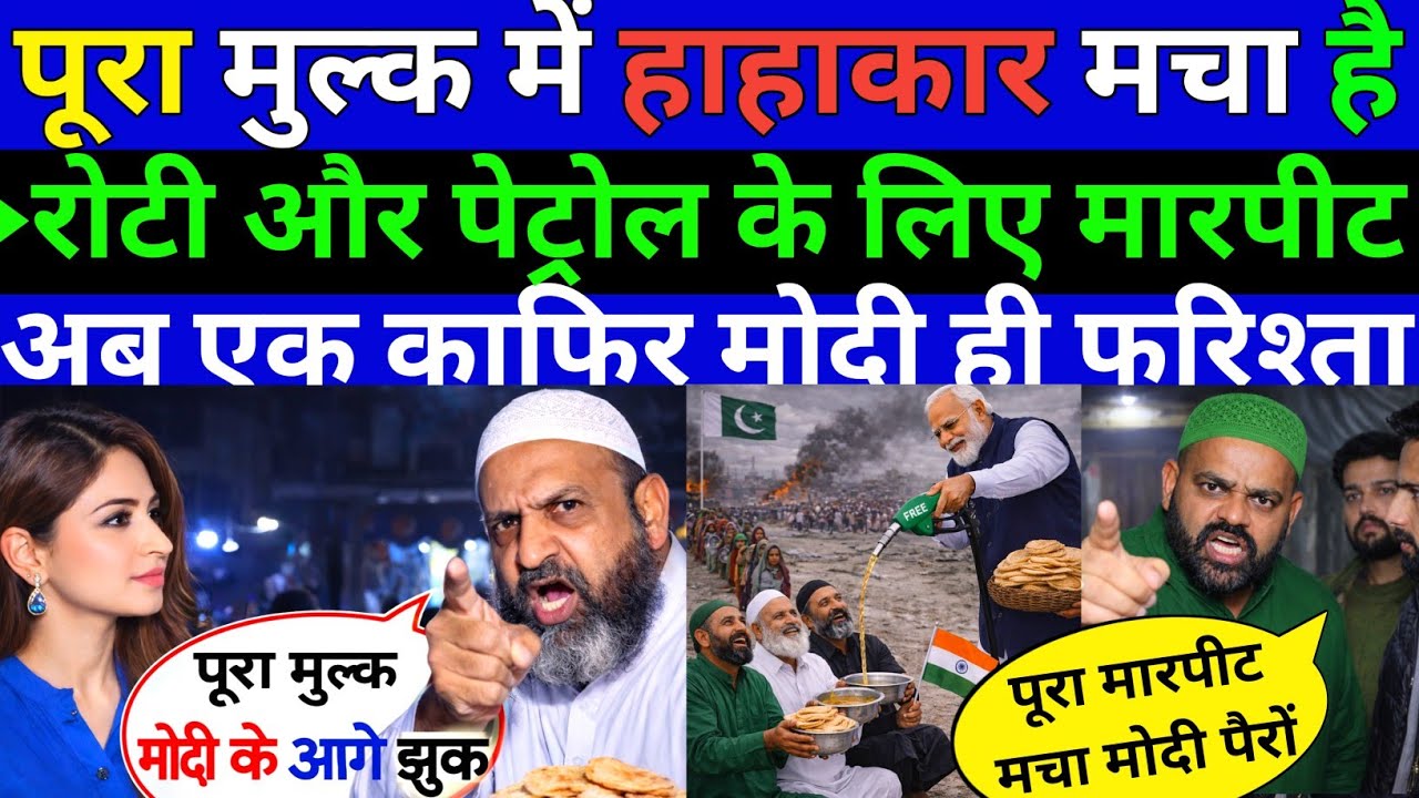 पूरा मुल्क में हाहाकार मचा रोटी और पेट्रोल 1000 होते मारपीट अब मोदी ही फरिश्ता ||Pak public Reaction