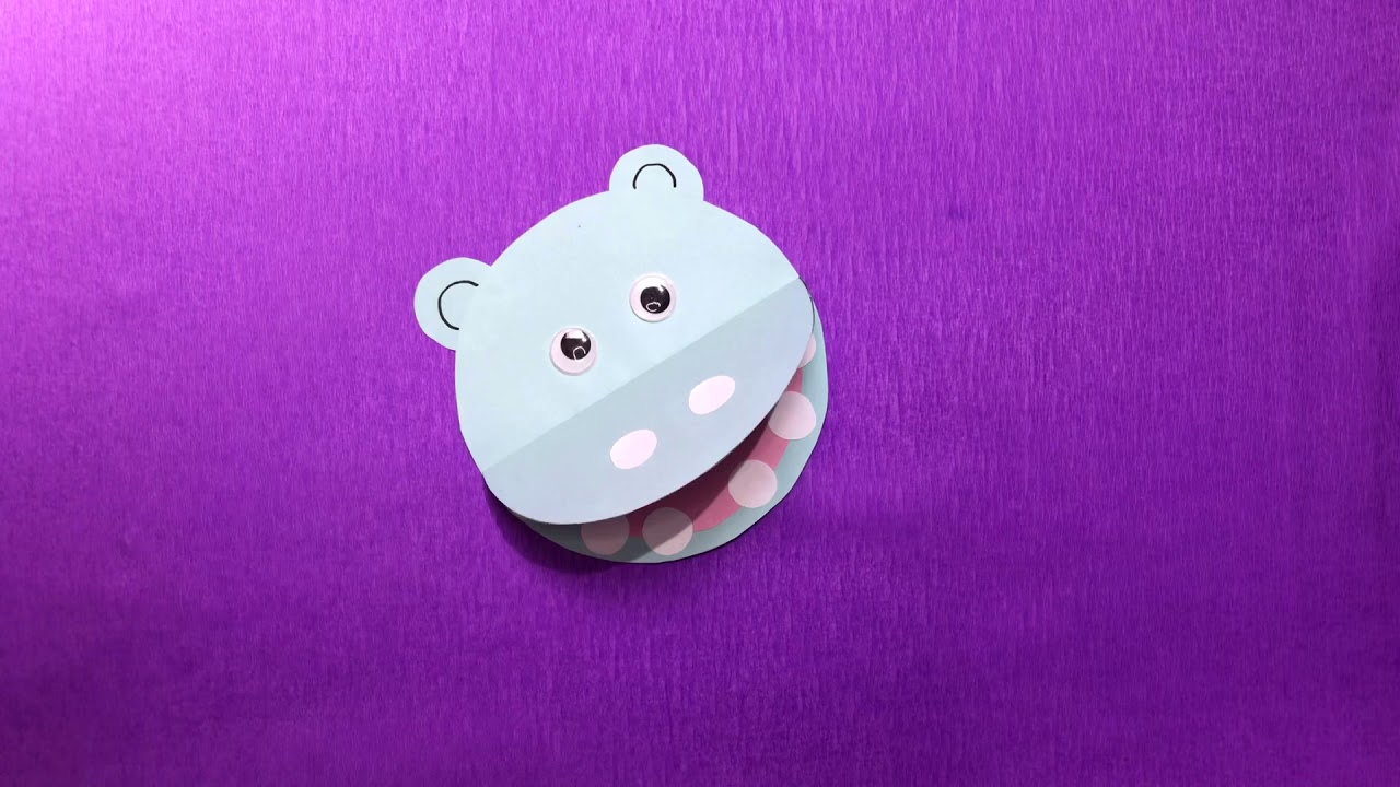 🦛 Atelier de creatie pentru copii- Hipopotam din hârtie/ Kids Craft- Paper Hippo 🦛